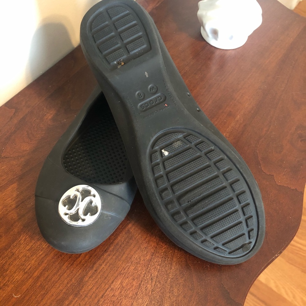 Black Medallion Crocs 8
